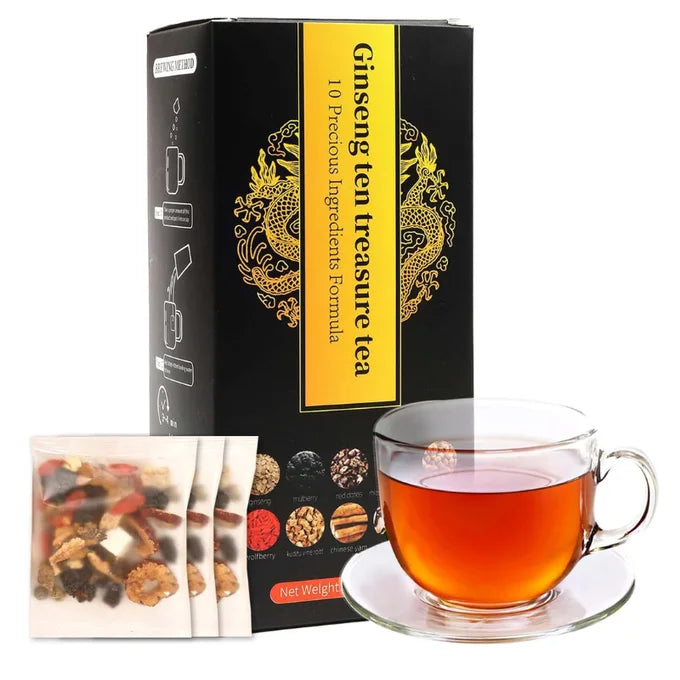 GENSTHÉ™ Thé Pour Les Reins Au Ginseng Et Aux Six Trésors Formule - (10 Sachets par Boîte) CM