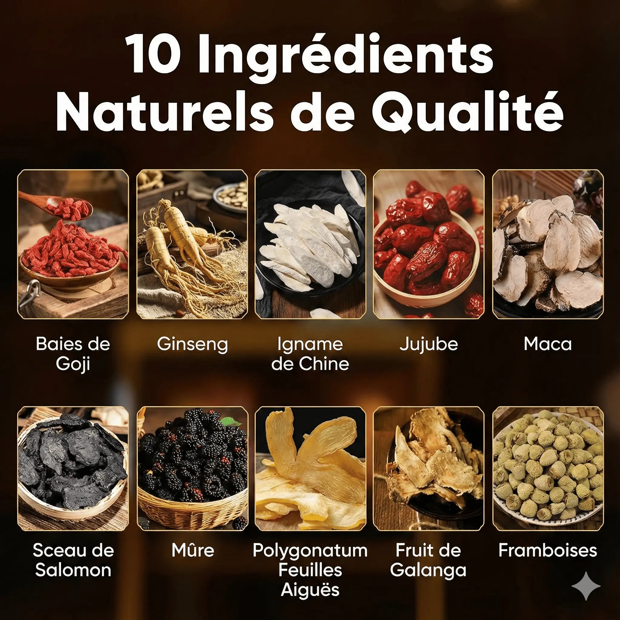 GENSTHÉ™ Thé Pour Les Reins Au Ginseng Et Aux Six Trésors Formule - (10 Sachets par Boîte)